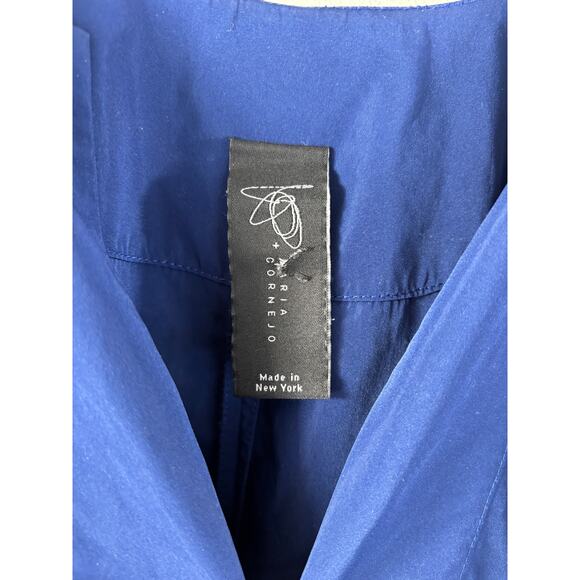 Zero + Maria Cornejo Rae Bomber Tunic Mykonos Blue Size XS - Picture 7 of 8